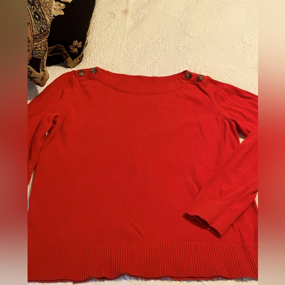 LOFT Orange Boatneck Sweater